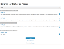 Tablet Screenshot of divorceforricherorpoorer.com